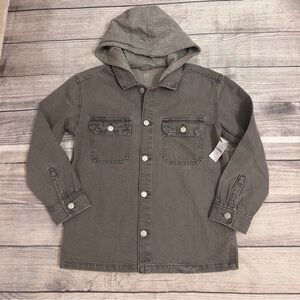 GAP Gray Hooded Jean Jacket for Kids